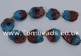 CNG2552 15.5 inches 30*40mm - 45*50mm freeform druzy agate beads