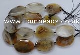 CNG2555 35*50mm - 40*55mm faceted freeform montana agate beads