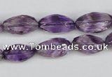 CNG26 15.5 inches 10*20mm faceted nuggets amethyst gemstone beads