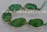 CNG2601 7.5 inches 25*35mm - 30*40mm freeform druzy agate beads