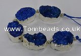 CNG2602 7.5 inches 25*35mm - 30*40mm freeform druzy agate beads