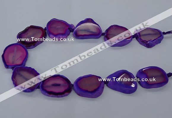 CNG2609 15.5 inches 30*35mm - 40*45mm freeform agate beads