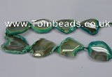 CNG2667 15.5 inches 30*40mm - 40*55mm freeform agate beads