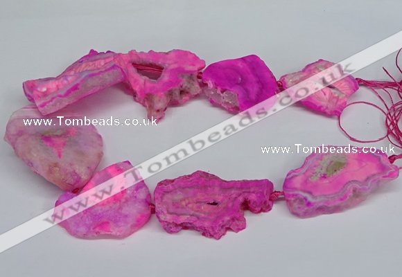 CNG2674 15.5 inches 30*40mm - 40*50mm freeform druzy agate beads