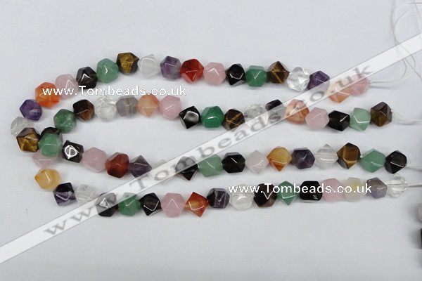 CNG27 15.5 inches 12*12mm faceted nuggets mixed gemstone beads