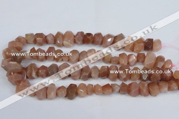 CNG2701 15.5 inches 10*14mm - 13*18mm faceted nuggets moonstone beads