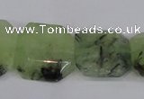 CNG2708 15.5 inches 20*20mm freeform green rutilated quartz beads