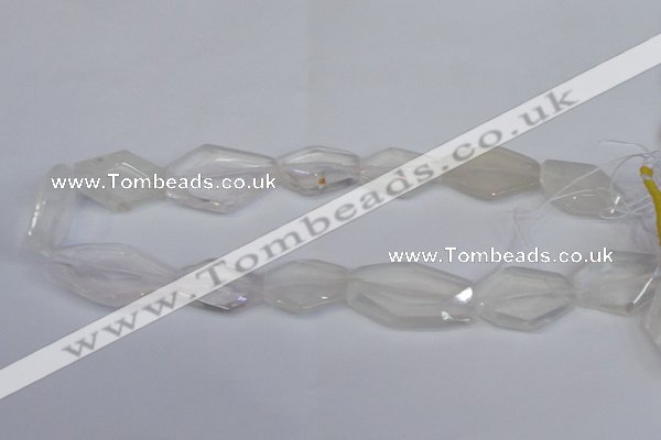 CNG2710 15.5 inches 18*25mm - 25*35mm freeform white crystal beads