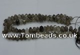 CNG2717 10*14mm - 13*18mm faceted nuggets black rutilated quartz beads