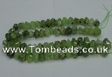 CNG2719 10*14mm - 13*18mm faceted nuggets green rutilated quartz beads