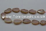 CNG2721 15.5 inches 18*28mm - 20*30mm freeform rose quartz beads