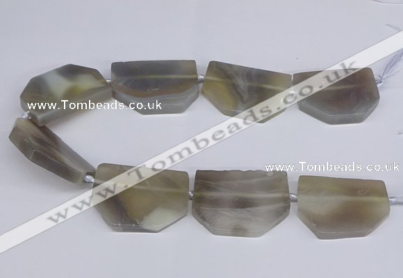 CNG2750 15.5 inches 30*45mm - 35*50mm freeform agate beads