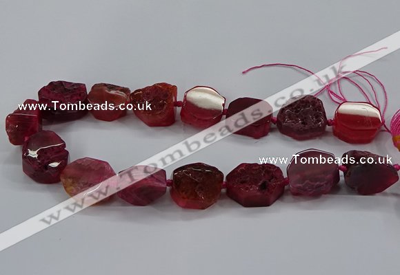 CNG2770 15.5 inches 20*22mm - 22*26mm freeform agate beads