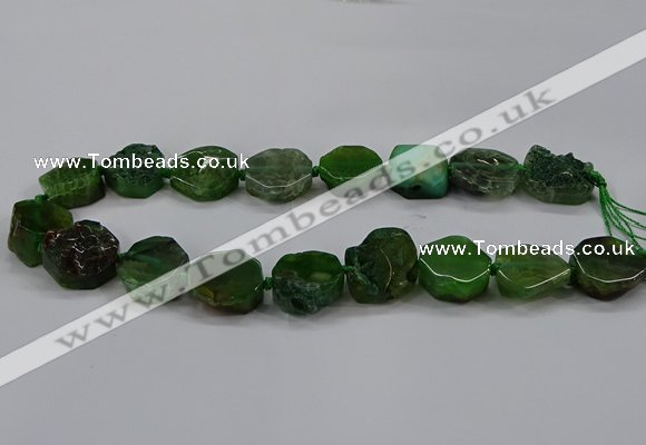 CNG2772 15.5 inches 20*22mm - 22*26mm freeform agate beads