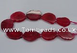 CNG2777 15.5 inches 30*35mm - 35*40mm freeform agate beads