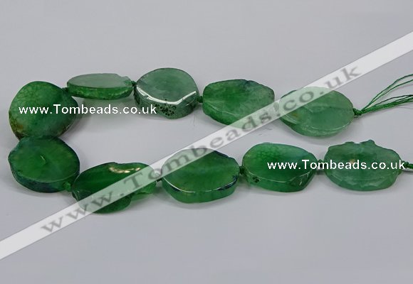 CNG2779 15.5 inches 30*35mm - 35*40mm freeform agate beads