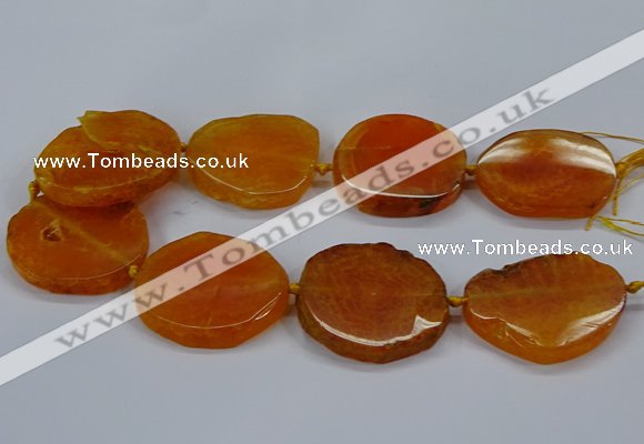 CNG2784 15.5 inches 35*40mm - 45*50mm freeform agate beads