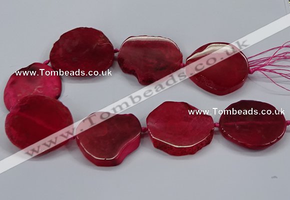 CNG2786 15.5 inches 35*40mm - 45*50mm freeform agate beads