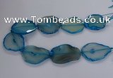 CNG2792 15.5 inches 30*40mm - 40*55mm freeform agate beads