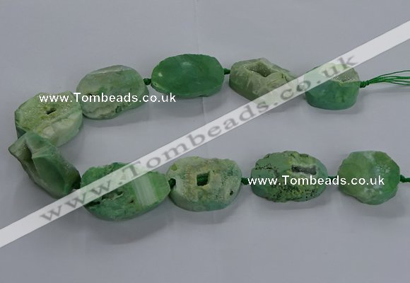 CNG2811 15.5 inches 25*35mm - 30*45mm freeform druzy agate beads