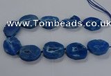 CNG2814 15.5 inches 25*35mm - 30*45mm freeform druzy agate beads
