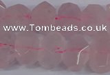 CNG2827 15.5 inches 10*14mm - 13*18mm faceted nuggets rose quartz beads