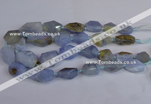 CNG2835 15.5 inches 12*16mm - 22*35mm nuggets blue lace agate beads