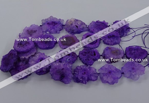 CNG2850 15.5 inches 30*40mm - 45*50mm freeform druzy agate beads