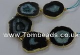 CNG2854 8 inches 35*45mm - 45*55mm freeform druzy agate beads