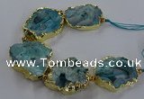 CNG2868 8 inches 35*40mm - 40*50mm freeform druzy agate beads