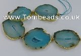 CNG2884 8 inches 40*50mm - 50*60mm freeform druzy agate beads