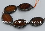 CNG2914 7.5 inches 25*35mm oval agate gemstone beads wholesale