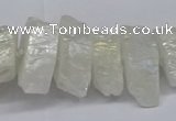 CNG2940 15.5 inches 10*15mm - 20*30mm nuggets plated white crystal beads