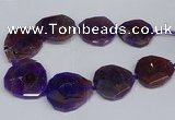 CNG2959 15.5 inches 42*45mm - 45*50mm faceted freeform agate beads