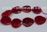 CNG2960 15.5 inches 42*45mm - 45*50mm faceted freeform agate beads