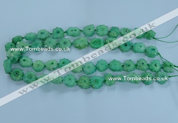 CNG2971 15.5 inches 8*10mm - 15*18mm freeform druzy agate beads