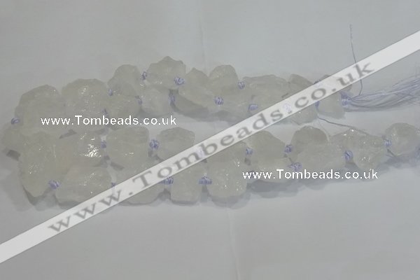 CNG3015 15.5 inches 15*20mm - 22*30mm nuggets white crystal beads