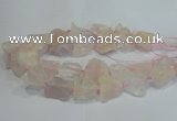 CNG3016 15.5 inches 15*20mm - 22*30mm nuggets rose quartz beads