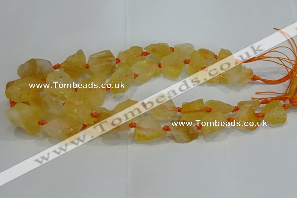 CNG3017 15.5 inches 15*20mm - 22*30mm nuggets citrine beads