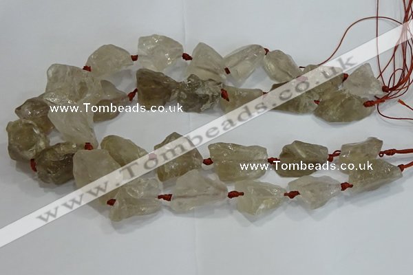 CNG3018 15.5 inches 15*20mm - 22*30mm nuggets smoky quartz beads