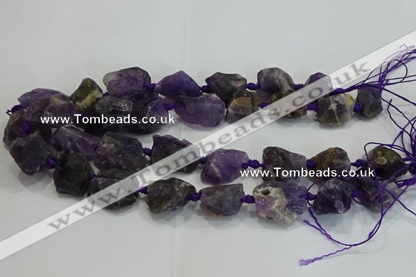 CNG3019 15.5 inches 15*20mm - 22*30mm nuggets amethyst beads