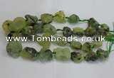 CNG3020 15*20mm - 22*30mm nuggets green rutilated quartz beads