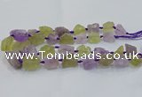 CNG3022 15*20mm - 22*30mm nuggets amethyst & lemon quartz beads