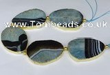 CNG3039 7.5 inches 35*45mm - 40*55mm freeform druzy agate beads