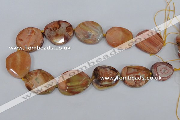 CNG304 15.5 inches 22*33mm faceted nuggets agate gemstone beads