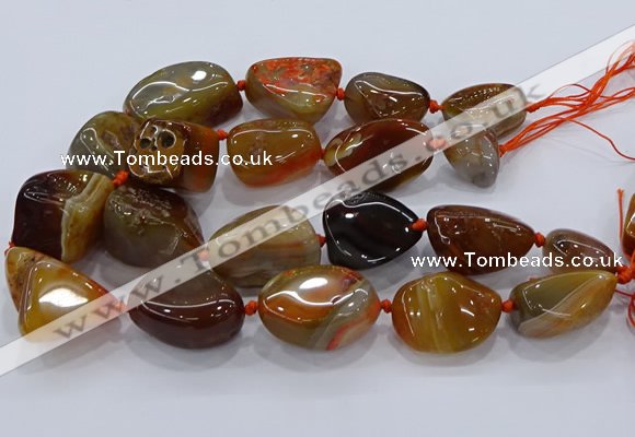 CNG3046 25*30mm - 30*40mm nuggets agate gemstone beads