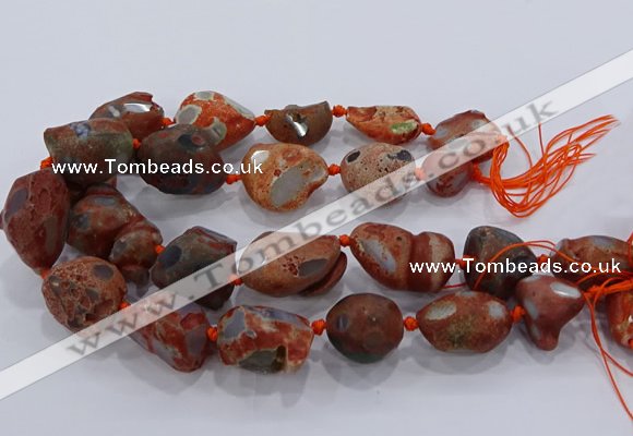 CNG3055 25*30mm - 30*40mm nuggets agate gemstone beads