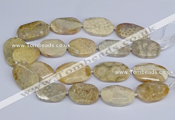 CNG3072 15.5 inches 25*35mm - 30*40mm freeform chrysanthemum agate beads