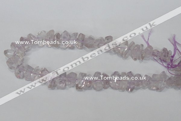 CNG308 15.5 inches 10*18mm faceted nuggets amethyst gemstone beads