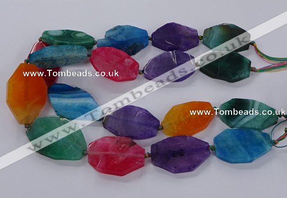 CNG3110 15.5 inches 25*40mm - 30*45mm freeform agate beads